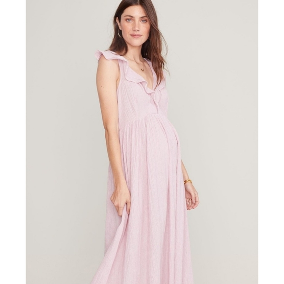 Hatch | Maternity The Sarah Dress in Pink Iris Gingham Size 1 = Small / Medium - Picture 14 of 14